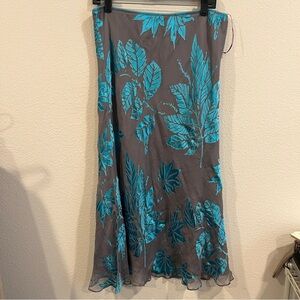 Jacques Very gray and blue velvet burn out Y2K 90s midi shirt new size UK 14